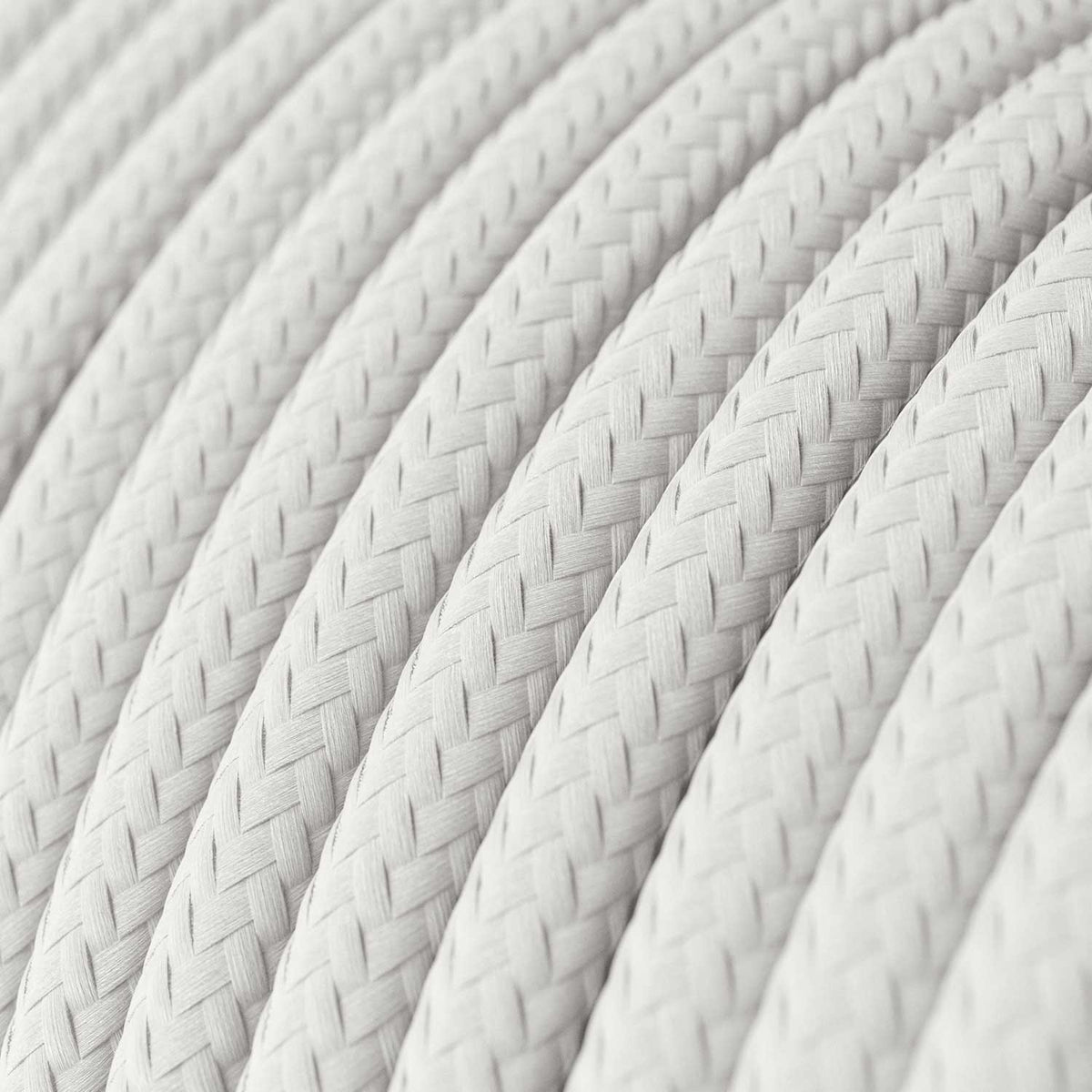 Blank optical white ægte bomuld dekorativ stofledning