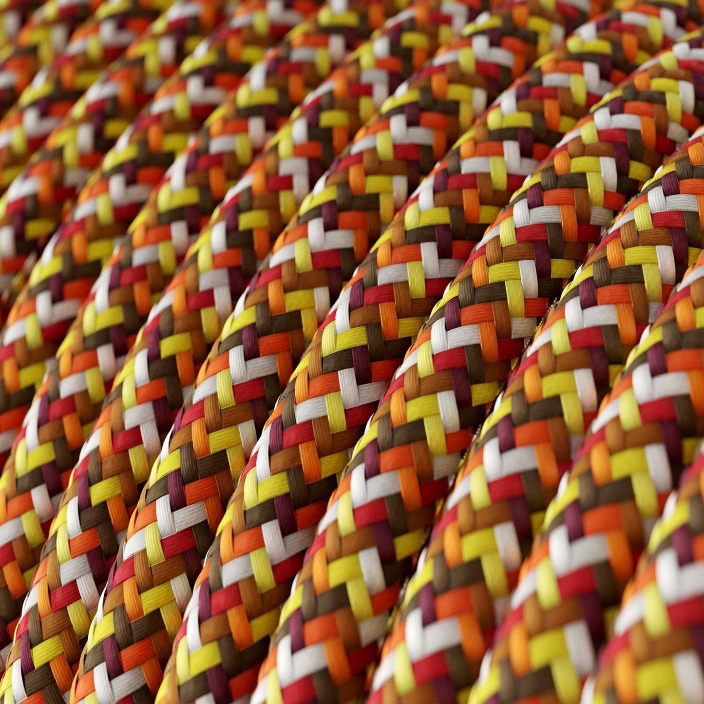 Blank orange pixel ægte bomuld dekorativ stofledning
