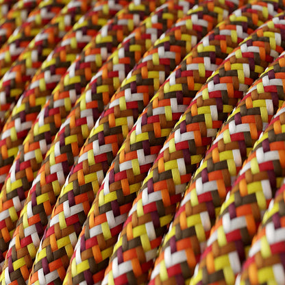 Blank orange pixel ægte bomuld dekorativ stofledning