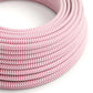 Blank pink fuchsia/ hvid zigzag ægte bomuld dekorativ stofledning