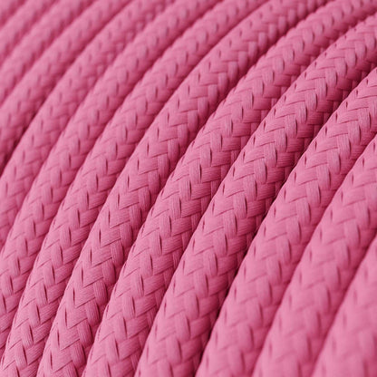 Blank pink fuchsia ægte bomuld dekorativ stofledning