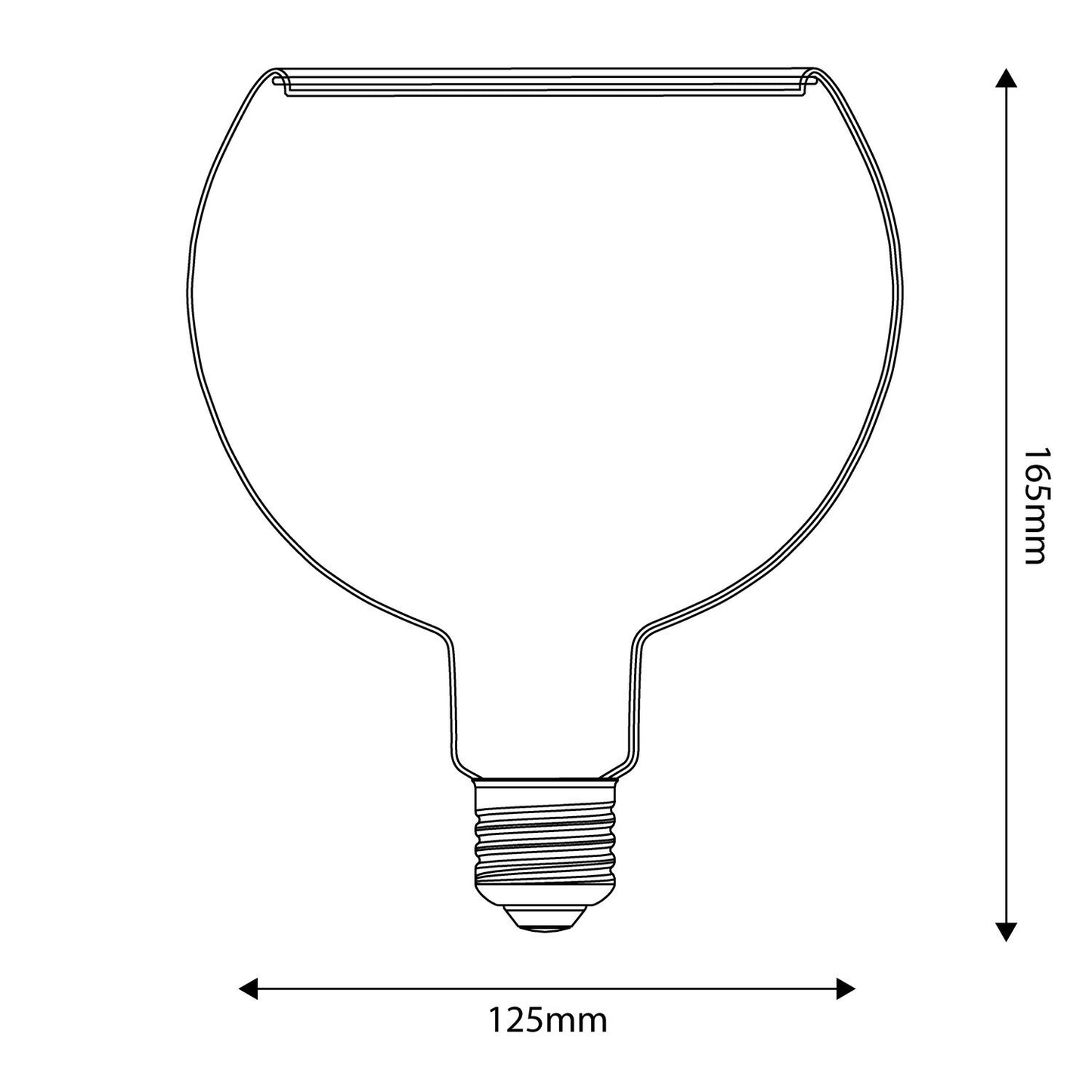 LED pære Ghost Line G125 E27 6W 1900K 300Lm Dæmpbar