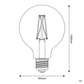 LED Porcelain G125 7W E27 Dimmable 2700K CRI95