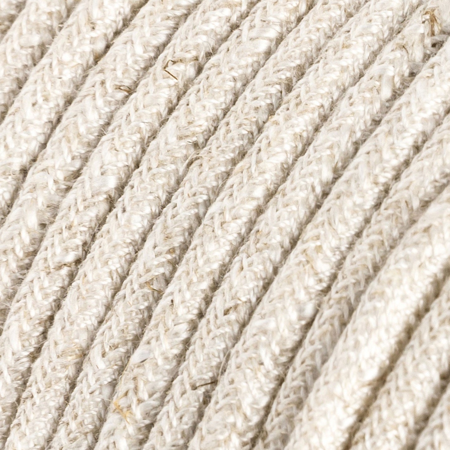 Linen hvid Melange ægte dekorativ stofledning