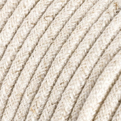 Linen hvid Melange ægte dekorativ stofledning