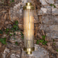 Louise vintage Rippled glass outdoor væglampe IP44 MULLAN