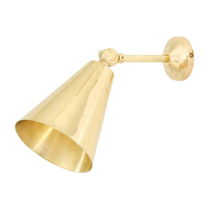 Moya adjustebel Brass cone væglampe Mullan