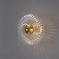 Neith oval reeded glass and brass væglampe MULLAN