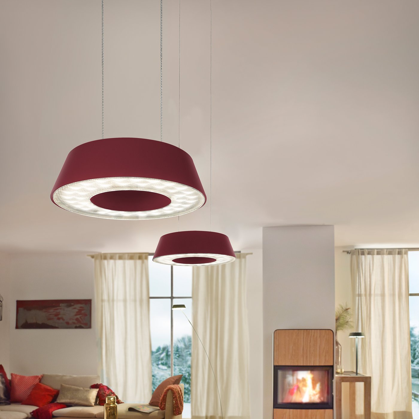 Glance LED pendel med gemt hejs Oligo