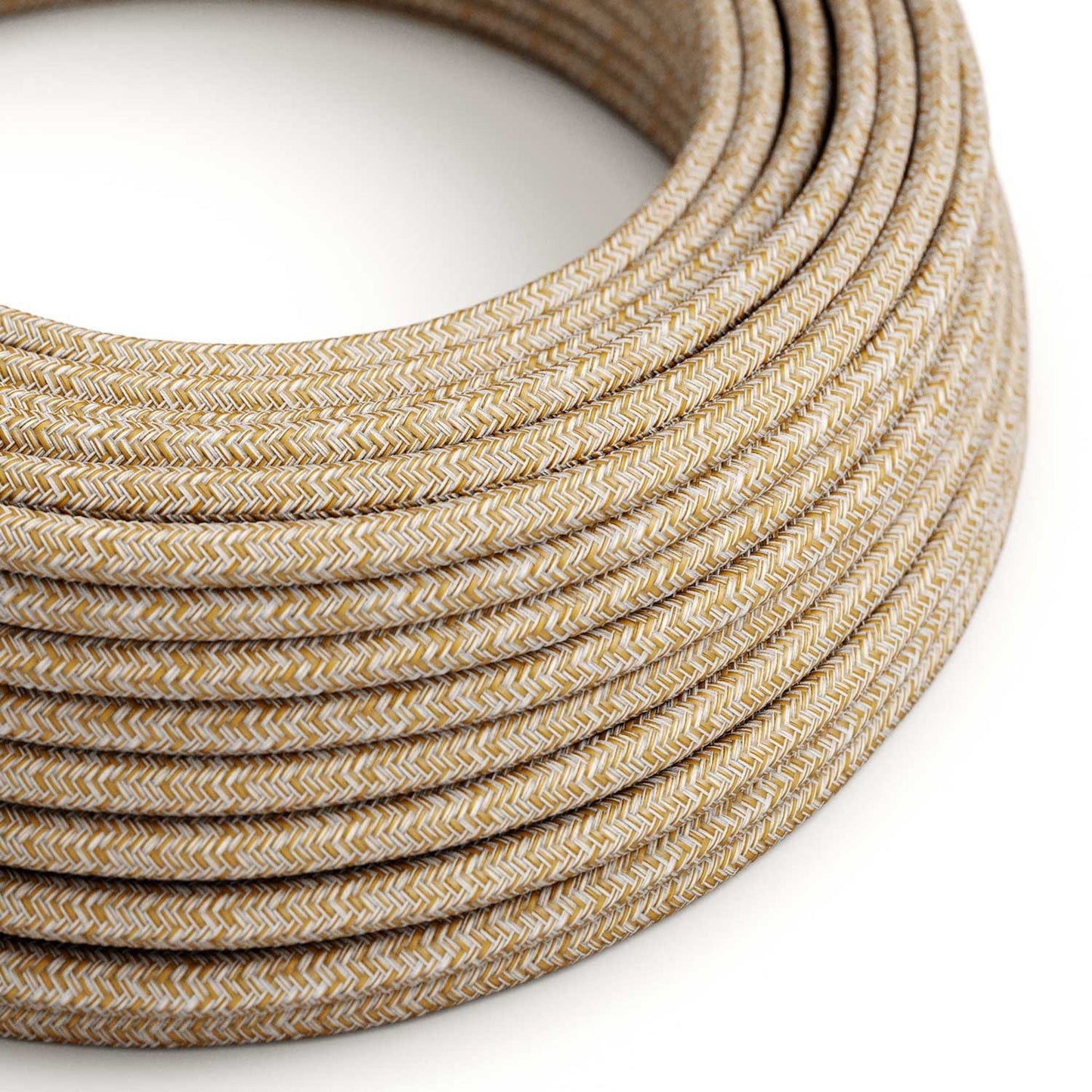 Rust tweed glitter zigzag ægte bomuld dekorativ stofledning