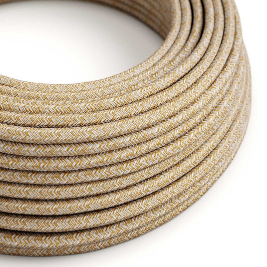 Rust tweed glitter zigzag ægte bomuld dekorativ stofledning