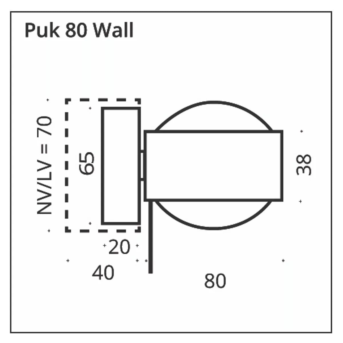 Puk! 80 wall LED Avantgarde Top-light