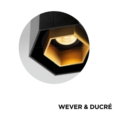 Close up Hexo 2 loftlampe Wever & Ducré