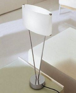 Vittoria T 1 bordlampe med hvidt glas fra Leucos