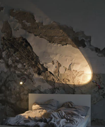 billede af Athene Kort væglampe brugt som sengelampe