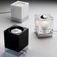 Miljøbillede Ice cube (cubetto) bordlampe sort med GU10 fatning krystal Fabbian