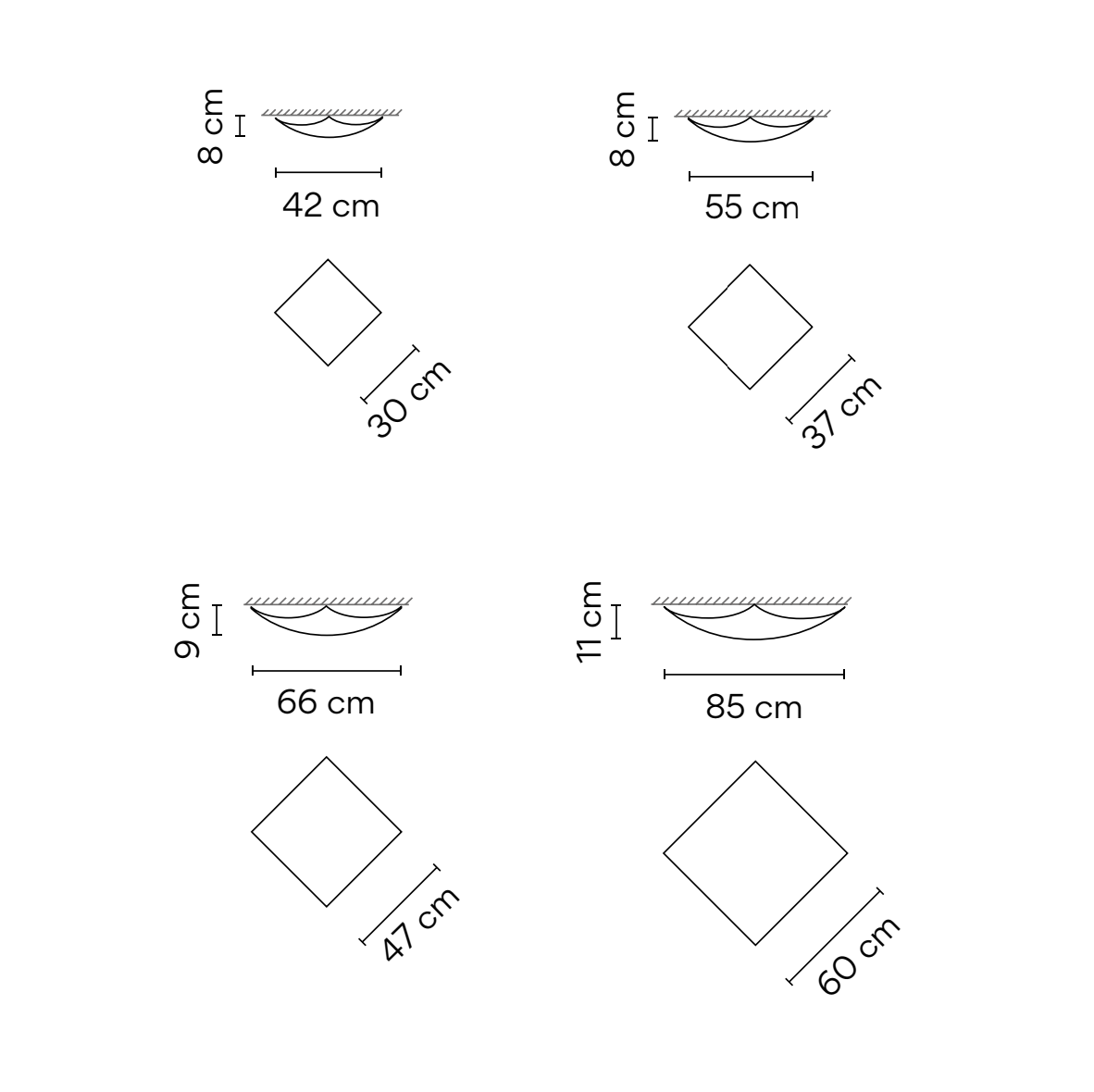 Quadra Ice loftlampe vibia