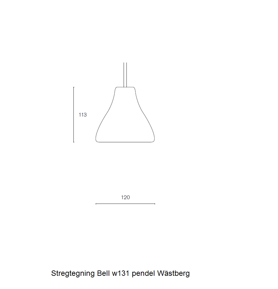 Stregtegning Bell w131 pendel, Wästberg