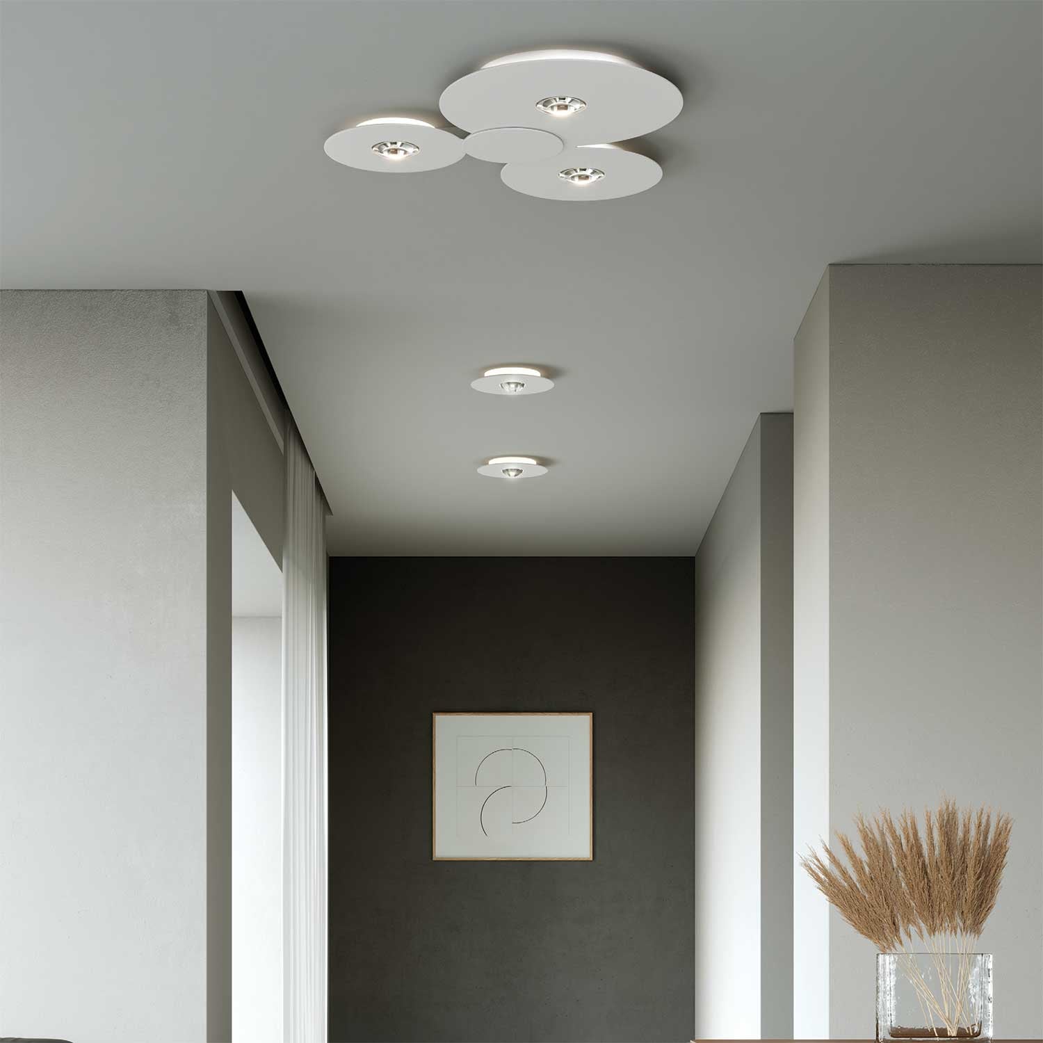 Miljøbillede af Bugia Mega loftlampe i krom Studio Italia Design 5