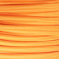 Ægte dekorativ stofledning i farven Fluorescerende orange 2x0,75 mm