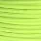 Ægte dekorativ stofledning i farven æblegrøn 2x0,75 mm