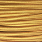 Ægte dekorativ stofledning i farven Okker 2x0,75 mm