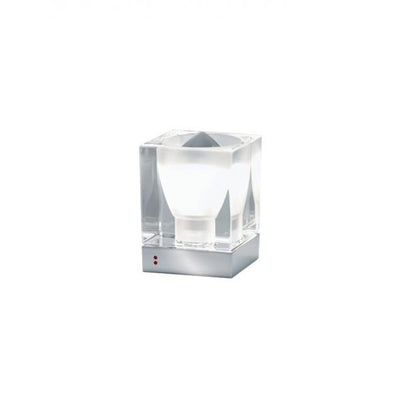 Ice cube (cubetto) bordlampe klar krystal med E14 fatning Fabbian