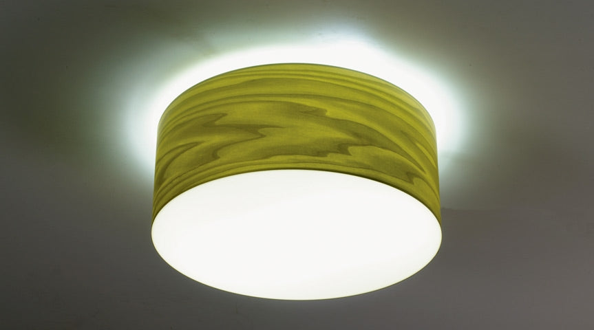 Drum loftlampe i grøn i Ø 40 cm