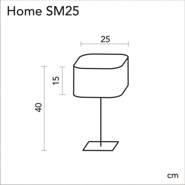 Måltegning af home sm25 bordlampe hvid icono