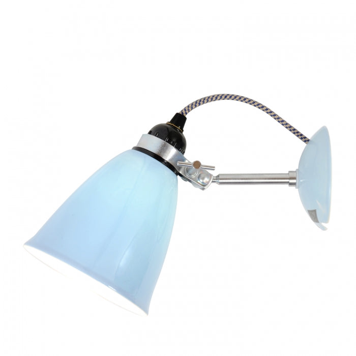 Hector small dome væglampe pastel blå porcelænskærm fra original BTC
