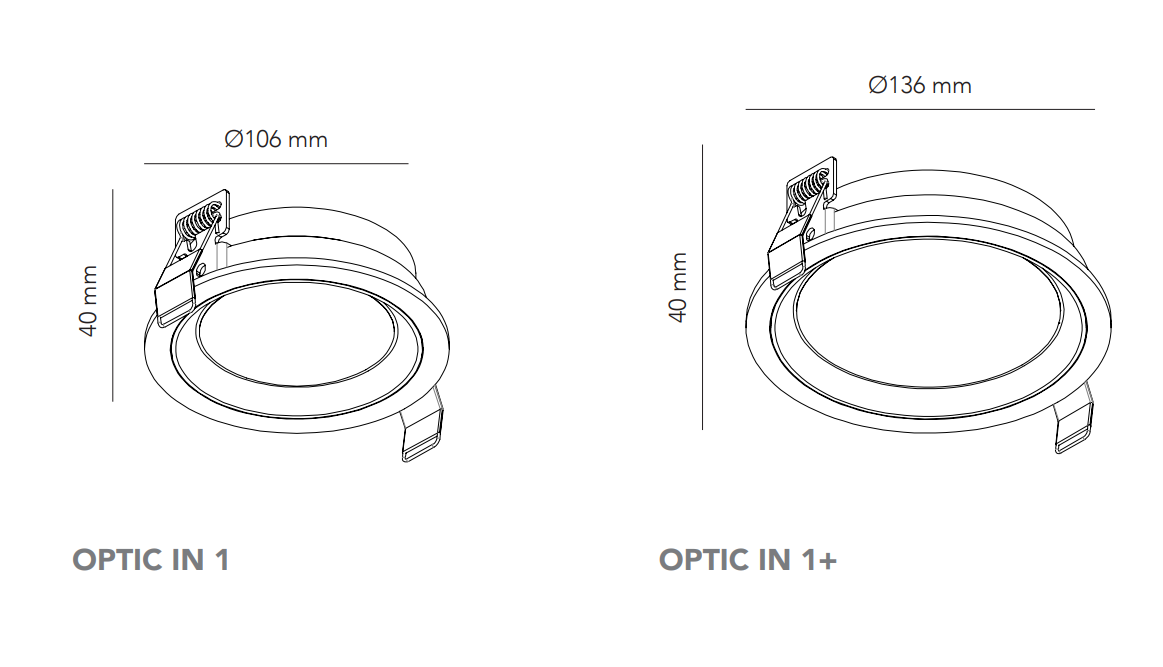 Optic In indbygnings-spot Light-Point