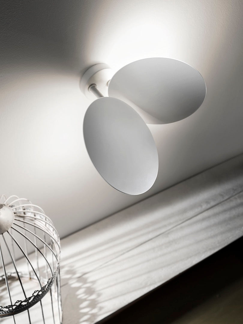 Puzzle Round væg- og loftlampe Studio Italia Design hvid double