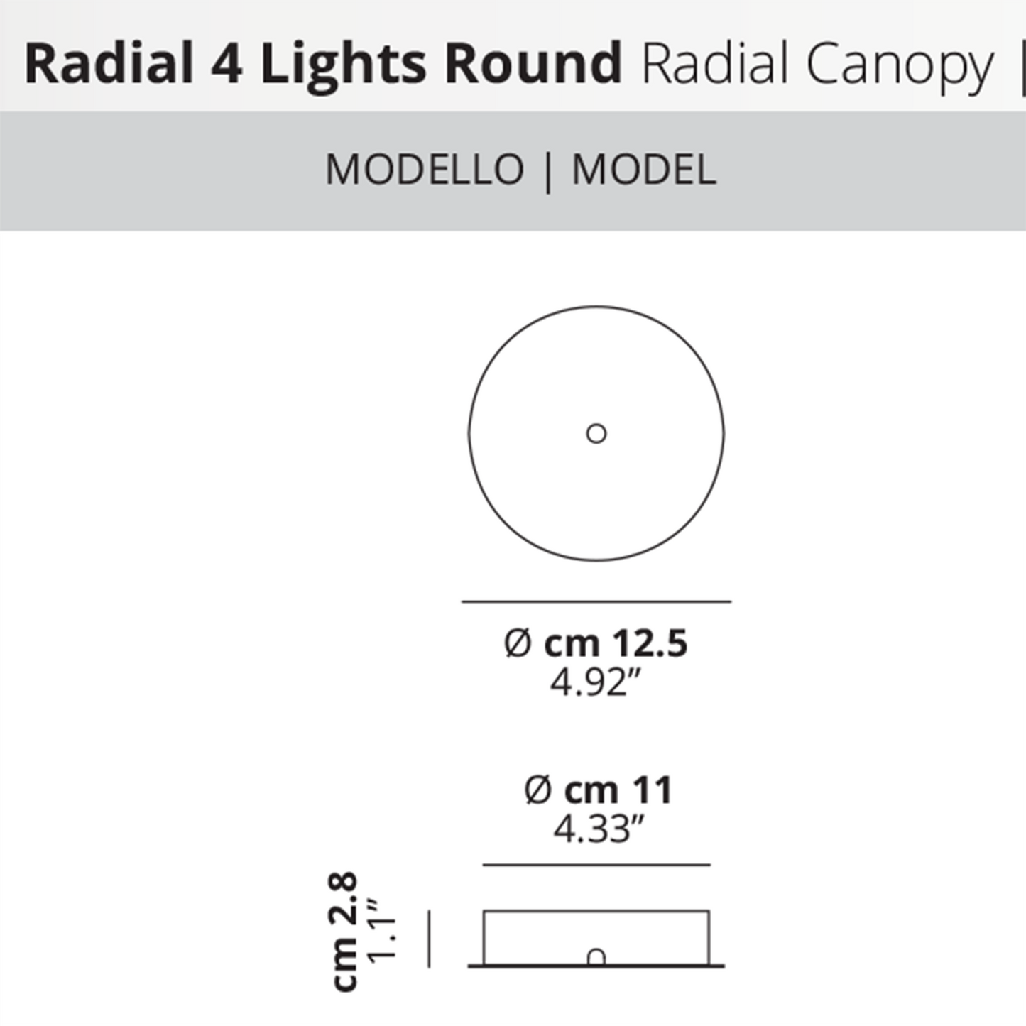 Radial canopy round Studio Italia Design