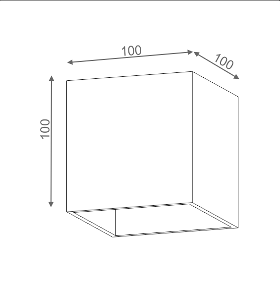 stregtegning af max cube med G9 fatning
