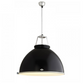 Titan pendel sort med hvid glas bund i