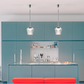 Miljøbillede af Annex pendel med opalhvid reflektor over køkkenøfra Serien Lighting