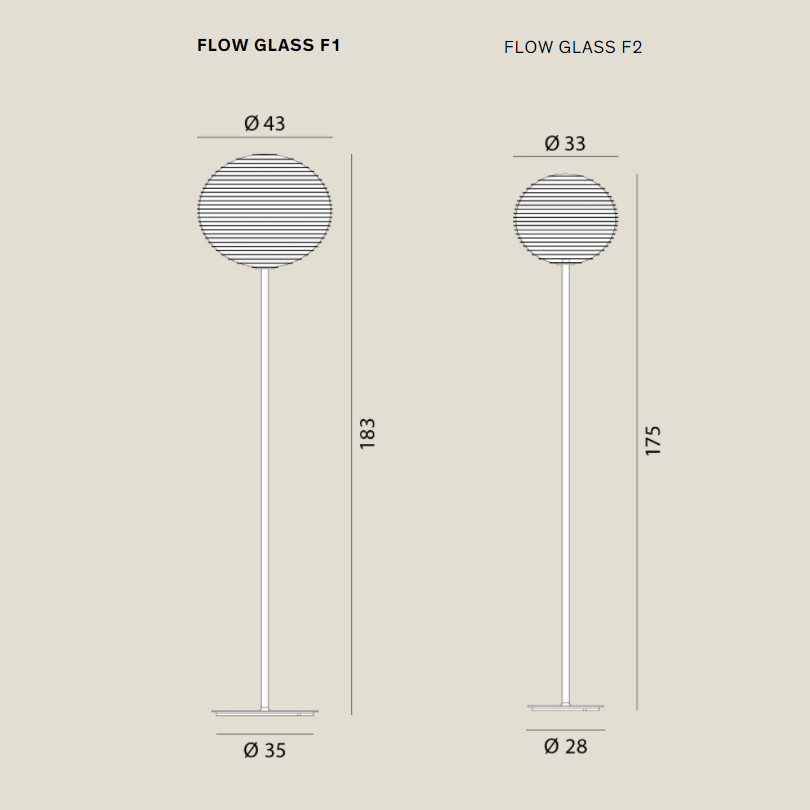 Flow gulvlampe fra Rotaliana