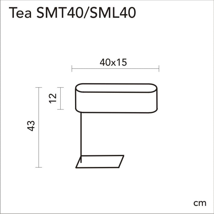 måltegning af Tea SMT40/SML40 bordlampe Icono