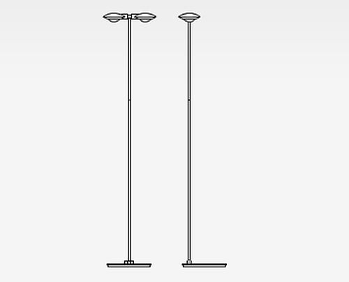 Puro Terra Doppio Lente E gulvlampe Occhio