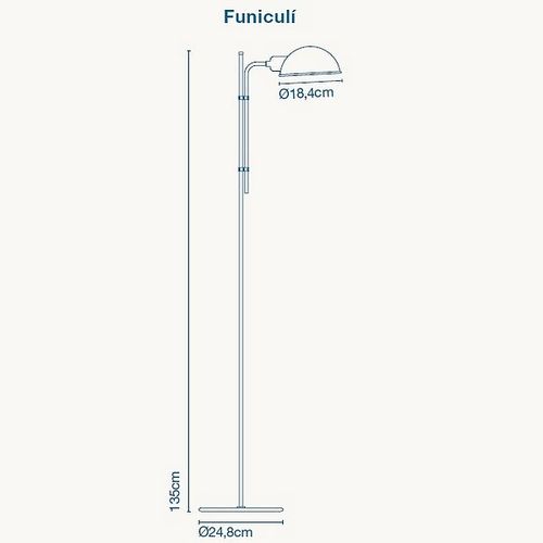 Stregtegning Funiculi gulvlampe Marset