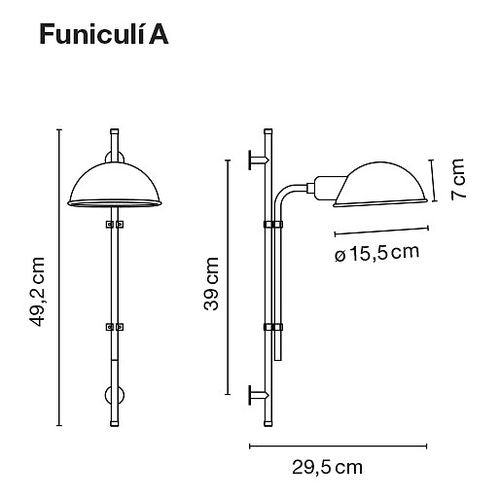 Stregtegning Funiculi A væglampe Marset