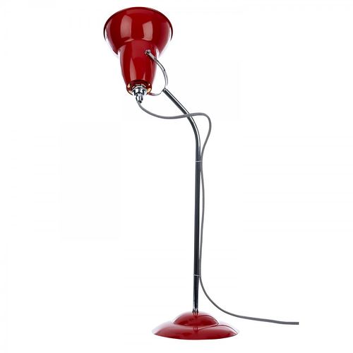 Duo rød m. hvid/sort ledn anglepoise bordlampe