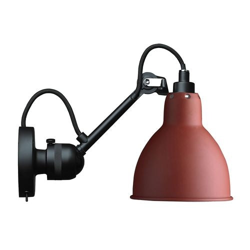 Lampe Gras 304 væglampe sort/rød