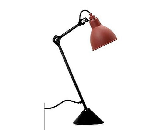 Lampe Gras 205 bordlampe sort/rød