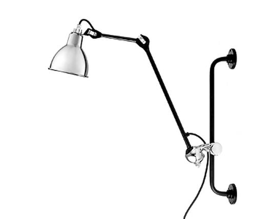 Lampe Gras 210 væglampe sort/krom