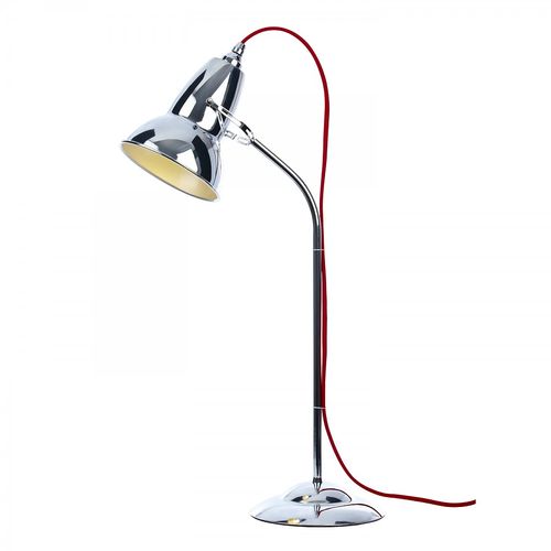 Duo krom m. rød ledn anglepoise bordlampe