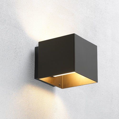 Welcome sort/bronze væglampe Embacco